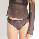Flora black undies